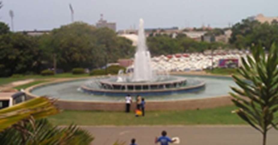 The fountain in front of Parliament House