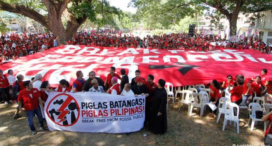 Climate Protesters camping in Matangas City in the Philippines