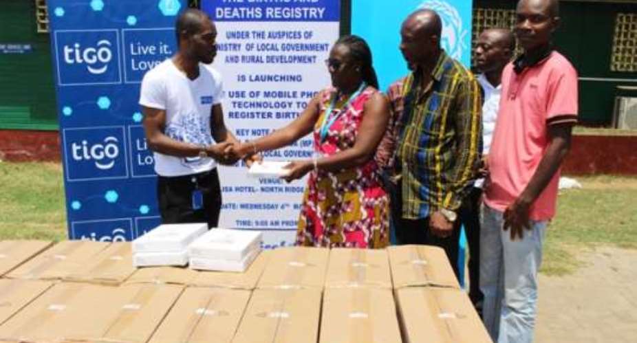 Tigo donates tablets to boost Automated Birth Registration