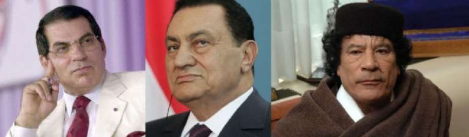 Zine el-Abidine Ben Ali, Hosni Mubarak, Muammar Gadhafi