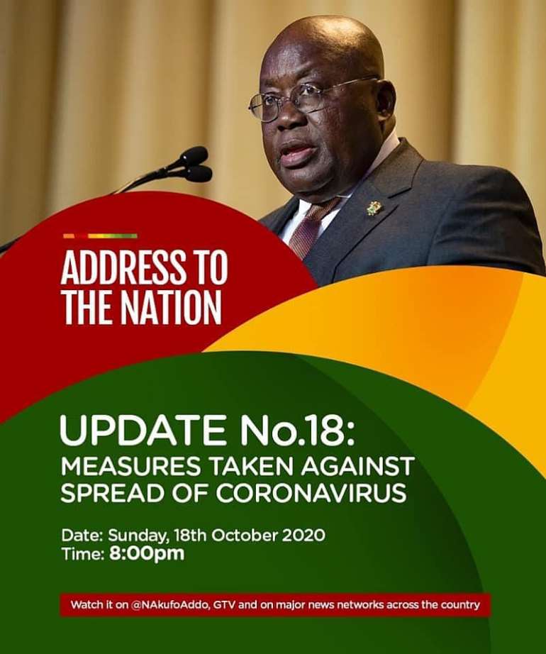 President Akufo Addo To Address The Nation Tonight Todayonlinegh