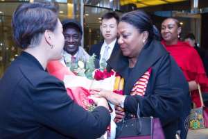 Ghana's First Lady Arrives In China