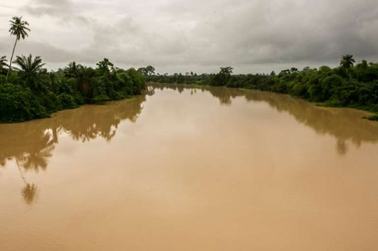 Pra River Now A Stagnant, Brownish Sludge
