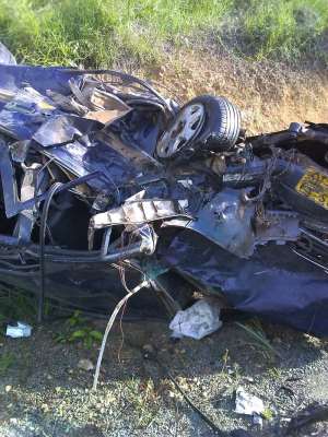 7 Perish in Gory Accident on Tarkwa- Bogoso Road.