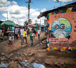 Figure 2 In the dense informal settlements of Kibera, Nairobi, social distancing is extremely difficult. Photo: Ed Ram/Concern.