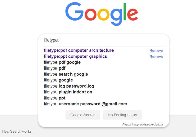 search for specific file type google
