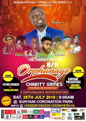 Sunyani: Maiden B/A Orphanage Charity Games To Be Held On Saturday
