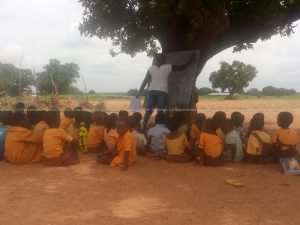 Classes Under Trees, Open Defecation; Life At Teong Basic School