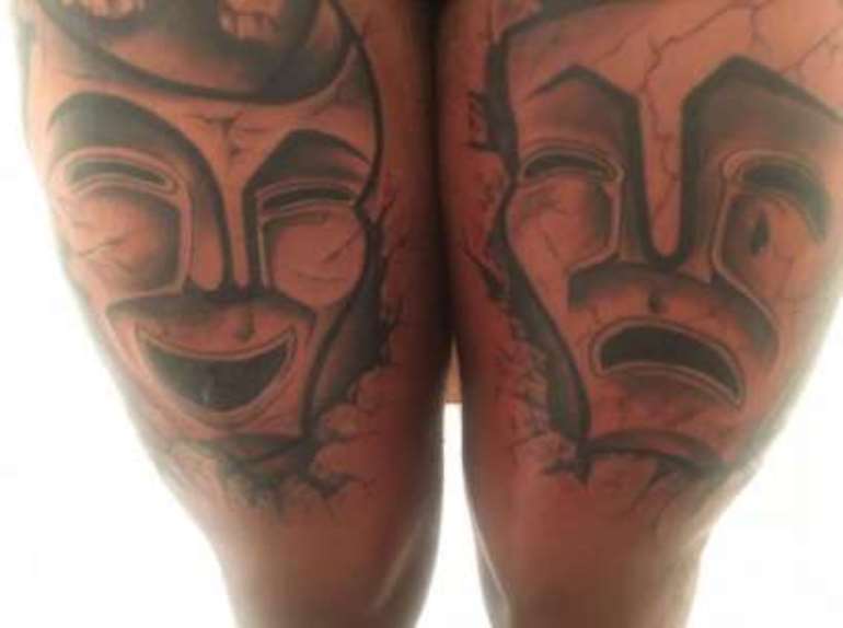 Jerome Boateng Bayern Munich defender shows off bizarre thigh tattoo
