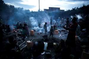 Thousands of people took refuge in a Catholic church in Drodro last year after fighting erupted in Djugu Territory. By John WESSELS (AFP)