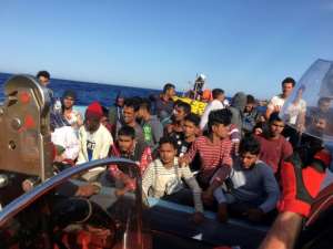 The 69-metre (226-foot) boat was turning in circles between Sicily and Malta. By Shahzad ABDUL (AFP)