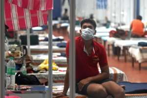The Commonwealth Games Village sports complex in New Delhi has been temporarily converted into a COVID-19 coronavirus care centre. By Money SHARMA (AFP)