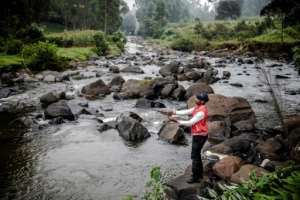 The catch-and-release ethos of fly fishing is often not understood by Kenyans who fish for food. By LUIS TATO (AFP)