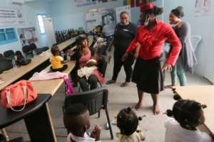 The centre also provides migrants breathing space and advice on options for the future. By FATHI NASRI (AFP)