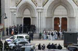 The church killings come after the October 16 beheading of a history teacher Samuel Paty by an extremist in a Paris suburb after he showed pupils cartoons of the Prophet Mohammed in a free speech lesson. By Valery HACHE (AFP)