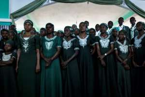 The Church's traditional colours are white and green. By JOHN WESSELS (AFP/File)