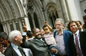 The Chagos Islanders have already taken their battle through the courts in Britain, where their supporters include the current leader of the opposition, Jeremy Corbyn (second from the right in this 2007 photo). By ADRIAN DENNIS (AFP)