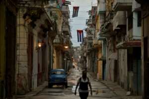 The Cuban government suspended May Day celebrations on the island, normally marked by the country's largest annual march, due to the coronavirus pandemic. By YAMIL LAGE (AFP)