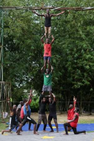 The acrobats perform risky feats, but the circus can no longer afford safety equipment. By Steeve Jordan (AFP)