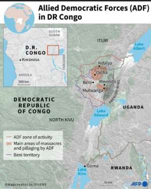 The ADF's bloodiest attacks have occurred in North Kivu province and neighbouring Ituri. By Cléa PÉCULIER (AFP)
