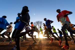 The altitude and the high level of training has attracted elite runners from around the world to the Kenyan camps. By FRANCK FIFE (AFP)