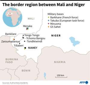 Map showing the border region between Mali and Niger. By (AFP)