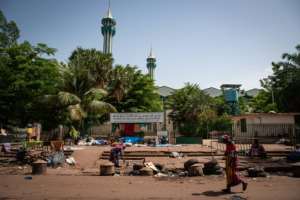 The Grand Mosque in Bamako, where the assassination bid took place. By NICOLAS REMENE (AFP)