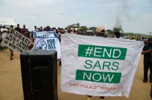 The #EndSARS rallying cry has trended on social media and drawn support from high-profile celebrities in Nigeria and abroad . By PIUS UTOMI EKPEI (AFP)