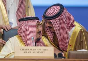 The EU is looking to bolster relations with the Arab world as the United States steps back from the region. By BANDAR AL-JALOUD (Saudi Royal Palace/AFP)