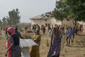 The looted warehouse was storing supplies destined for distribution during lockdowns imposed to control the coronavirus pandemic. By Ifiok Ettang (AFP)