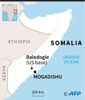 The militants hit the US base at Baledogle, about 110 kilometres northwest of Somalia's capital Mogadishu. By AFP (AFP)