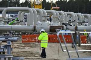 The Nord Stream 2 gas pipeline is built in Lubmin, northeastern Germany - it will double the capacity to ship natural gas from Russia to Germany. By Tobias SCHWARZ (AFP/File)