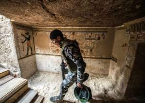 The newly discovered tomb in the Egyptian city of Akhmim is over 2,000 years old. By Khaled DESOUKI (AFP)