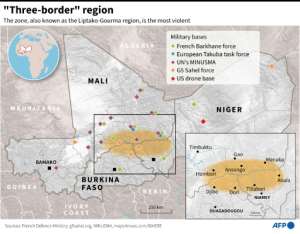The Sahel's tri-border region. By Maryam EL HAMOUCHI (AFP)