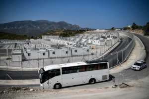 The Samos camp will serve as a pilot for the other so-called closed and controlled access facilities. By LOUISA GOULIAMAKI (AFP)