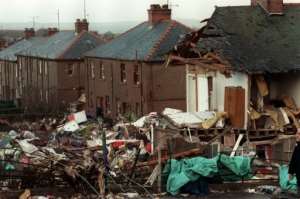The scene of devastation caused by the 1988 Lockerbie attack. By ROY LETKEY (AFP/File)