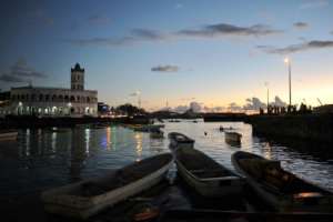 The sun sets over Moroni, capital of the Comoros archipelago, where President Azali Assoumani says there is a contract to build a new airport.  By TONY KARUMBA (AFP/File)
