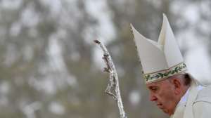 The pope spoke out against