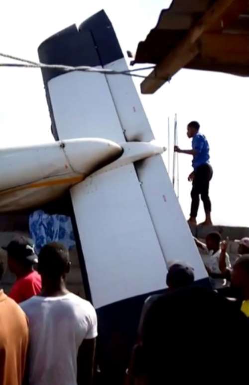 The plane crashed down in a densely-populated area of DR city Goma.  By Didier Kamathe (AFP)