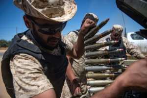 The pro-GNA fighters were forced to make a precipitate retreat from tank fire. By Fadel SENNA (AFP)