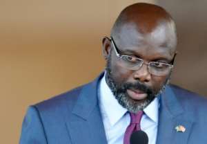 This event was the second largest this year against Liberian President George Weah. By SIA KAMBOU (AFP)