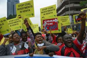 The protesters chanted