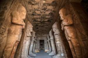 The Ramses II Temple at the archeological site of Abu Simbel in southern Egypt; the three-millenia old temples were moved in a giant rescue mission before they were drowned by rising waters in Lake Nasser. By Khaled DESOUKI (AFP)