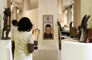 The re-opening exhibit celebrates Amadou-Mahtar Mbow, the first African director of UNESCO who turned 100. By Seyllou, SEYLLOU (AFP)