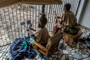 The workshop employs around 30 people, including ten living with a disability. By Yanick Folly (AFP)