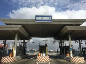 The toll gate was burnt after the deadly shooting, which shocked Nigerians. By SOPHIE BOUILLON (AFP/File)
