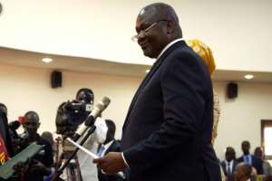 The truce between Kiir and Machar, shown here, still largely holds but it is being sorely tested. By ALEX MCBRIDE (AFP)
