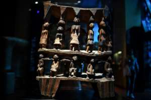 The treasures are from the kingdom of Dahomey in the south of present-day Benin. By Christophe ARCHAMBAULT (AFP/File)