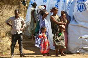 The Um Raquba refugee camp now houses almost 9,700 people, according to UNHCR. By ASHRAF SHAZLY (AFP)