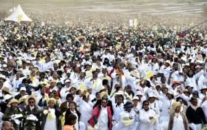 The Vatican said organisers of the mass estimated that about one million people attended. By TIZIANA FABI (AFP)